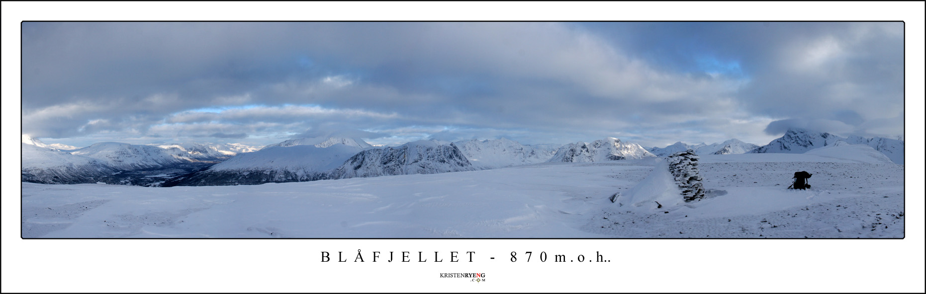 Panorama-Blaafjellet.jpg - Utsikt fra Blåfjellet (870 moh). Dato : 28.02.09