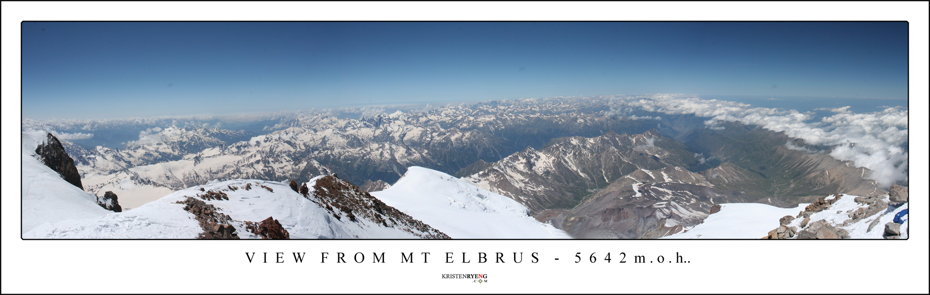 Panorama-Elbrus.jpg - Utsikt fra Elbrus - 5642 moh. (Russland)