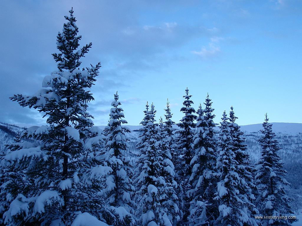 P2040008.JPG - Klart og fint vær mot Tromsø. Noe ruskevær og mye skyer vestover.