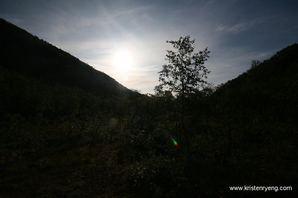 IMG_0030.JPG - Tilbakeblikk den veien jeg kom fra. Gikk med solen i nakken hele veien opp. Behagelig igrunn :-))