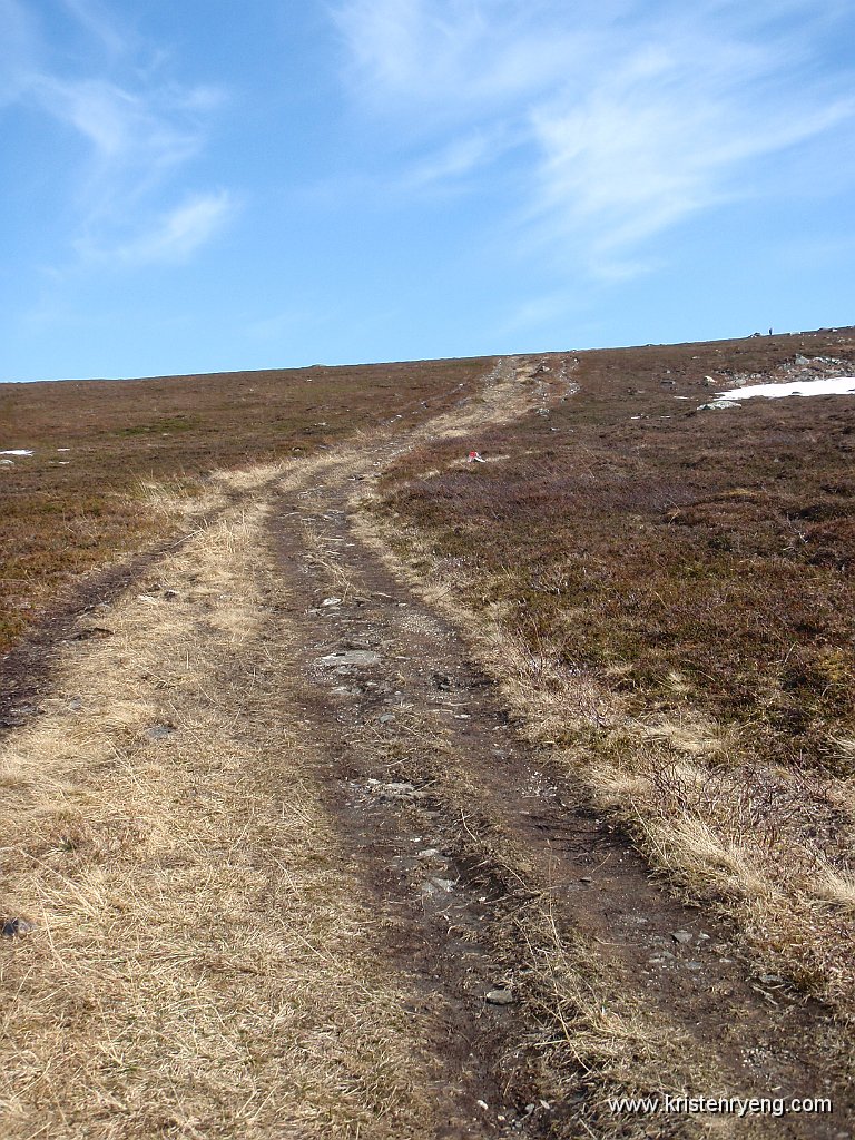 P5290010.JPG - Rene E6 oppover fjellet. Vitner om stor trafikk, som naturlignok medfører stor slitasje på naturen.