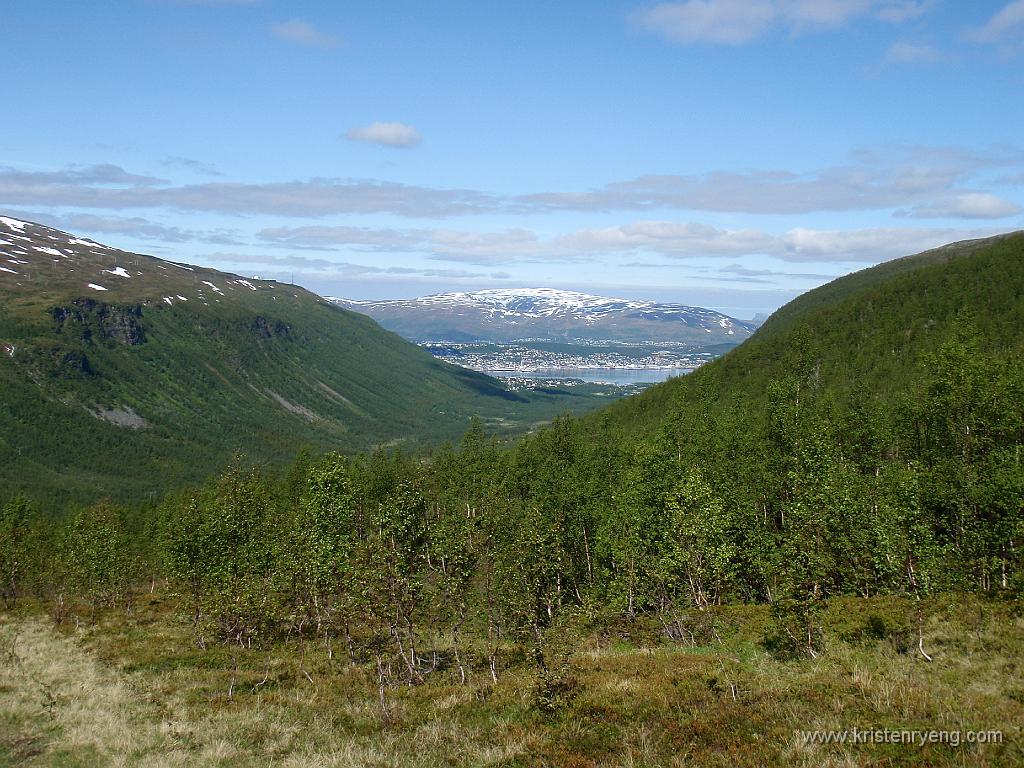 P6290490.JPG - Vi er snart over tregrensen og nyter allerede flott utsikt mot Tromsø og Kvaløya.